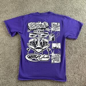 8THWNDR Shirt Mens Medium Purple White Out Of This World Program Casual